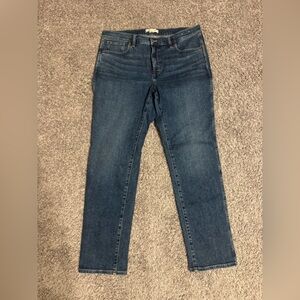 Madewell Dark Blue Midrise Stovepipe Jeans